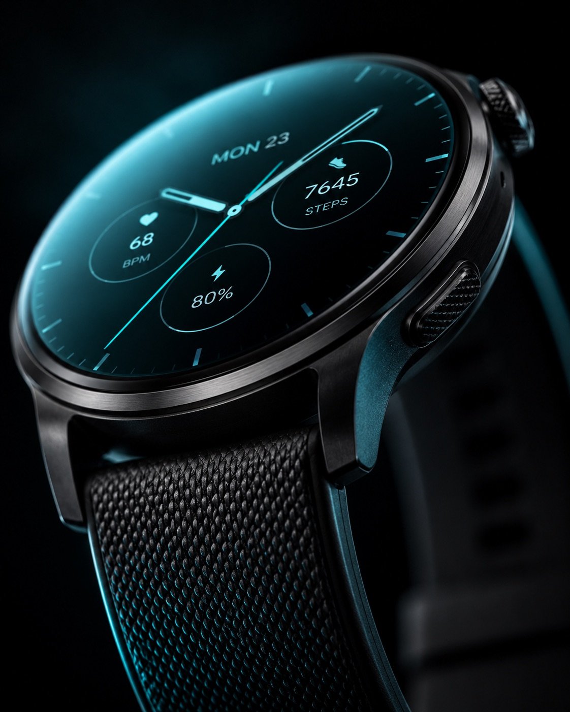Detailaufnahmen einer Smartwatch – Konzeptprojekt von Lilla Web & Media